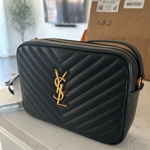 Saint Laurent Lou camera bag black and gold hardware